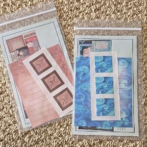 Decorative Stationery Set Blue Brown Designs sticker paper creative memories 2